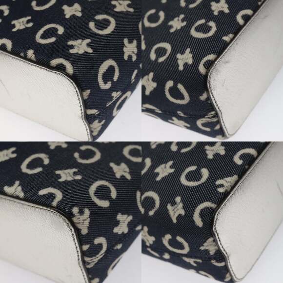 CELINE C Macadam Canvas Hand Bag Navy - Picture 10 of 12